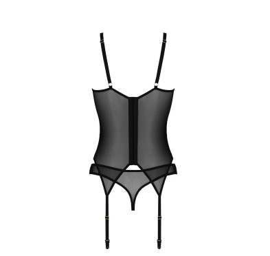 Bielizna-DENERYS CORSET black L/XL